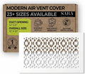 Air Vent Cover Grille - Acrylic Fiberglass 8" x 14" Duct Opening (10" x 16" Overall) White Finish Decorative