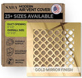 Air Vent Cover Grille - Acrylic Fiberglass 8 x 8 Duct Opening (10 x 10 Overall) Gold Mirror Finish Return Register Covers for