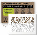 Air Vent Cover Grille - Acrylic Plexiglass 12" x 8" White Finish Decorative Register Covers for Walls and