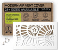 Air Vent Cover Grille - Acrylic Plexiglass 14" x 8" White Finish Decorative Register Covers for Walls and