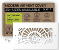 Air Vent Cover Grille - Acrylic Plexiglass 4" x 8" White Finish Decorative Register Covers for Walls and