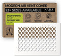 Air Vent Cover Grille - Acrylic Plexiglass 8" x 12" Duct Opening, 10" x 14" Overall White Finish Decorative