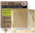 Air Vent Covers Register - Acrylic Fiberglass Grille 14" x 14" Duct Opening (16" x 16" Overall) Gold Mirror