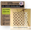 Air Vent Covers Register - Acrylic Fiberglass Grille 6 x 6 Duct Opening (8 x 8 Overall) Gold Mirror Finish