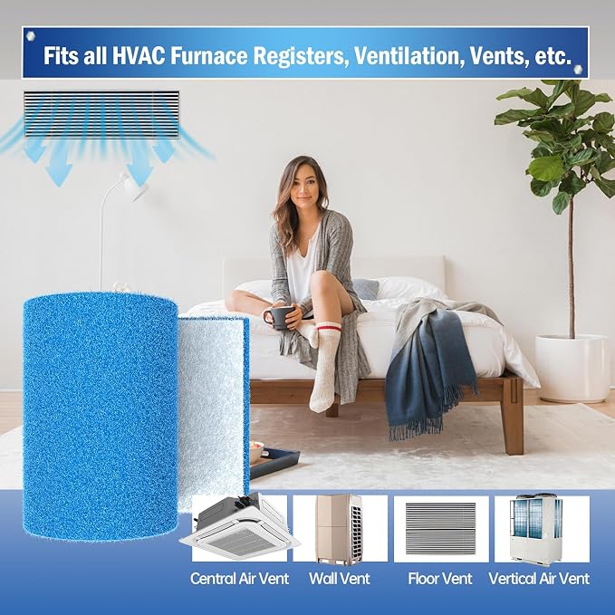 Air Vent Filter, 12"X100" Cut to Size MERV 8 Triple Air Filter Material, alternate product view 7