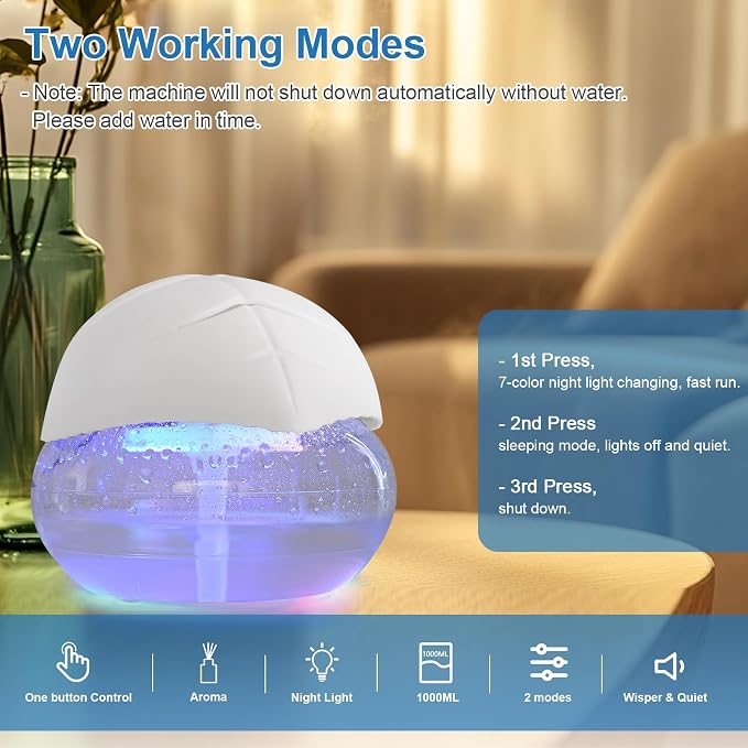 air Washer Aroma Diffuser, Essential Oils Aroma Fresher for Home, Office, Bedroom, Warehouse, Gift(White), alternate product