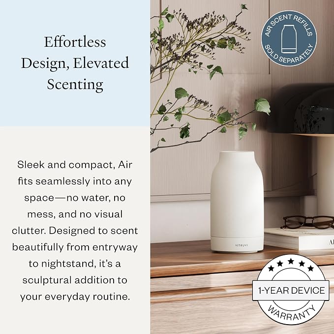 Air Waterless Diffuser for Home, 1500 Sq Ft Coverage | Diffusers for Home, Oil Diffuser, Housewarming Gift, Ceramic Finish