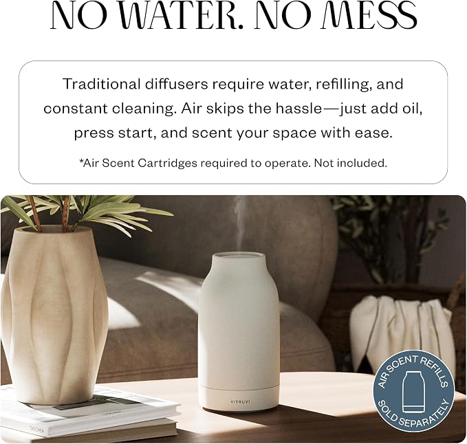 Air Waterless Diffuser for Home, 1500 Sq Ft Coverage | Diffusers for Home, Oil Diffuser, Housewarming Gift, Ceramic Finish