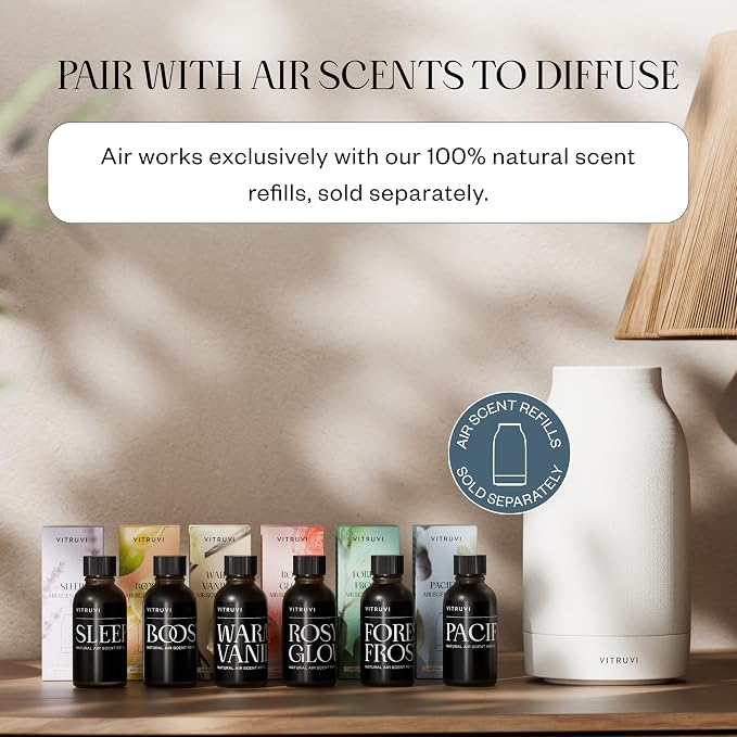 Air Waterless Diffuser for Home, 1500 Sq Ft Coverage | Diffusers for Home, Oil Diffuser, Housewarming Gift, Ceramic Finish