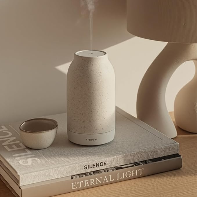 Air Waterless Diffuser for Home, 1500 Sq Ft Coverage | Diffusers for Home, Oil Diffuser, Housewarming Gift, Ceramic Finish