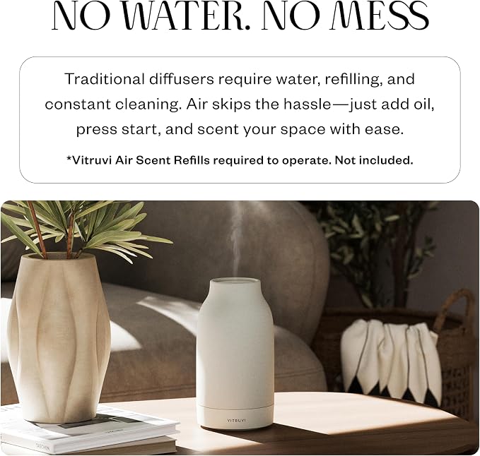 Air Waterless Diffuser for Home, 1500 Sq Ft Coverage | Diffusers for Home, Oil Diffuser, Housewarming Gift, Ceramic Finish