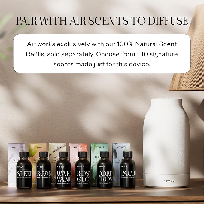 Air Waterless Diffuser for Home, 1500 Sq Ft Coverage | Diffusers for Home, Oil Diffuser, Housewarming Gift, Ceramic Finish