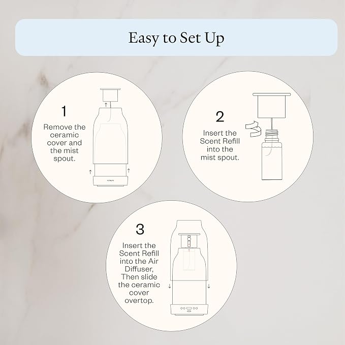 Air Waterless Diffuser for Home, 1500 Sq Ft Coverage | Diffusers for Home, Oil Diffuser, Housewarming Gift, Ceramic Finish