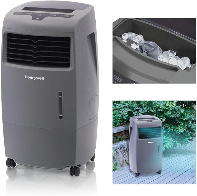 AirComfort 500 CFM Indoor or Outdoor Portable Evaporative Cooler, Fan, and Humidifier for Living Room, Patio, Garage