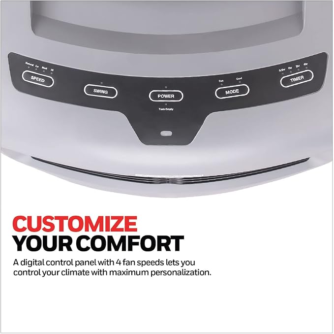 AirComfort 500 CFM Indoor or Outdoor Portable Evaporative Cooler, Fan, and Humidifier for Living Room, Patio, Garage