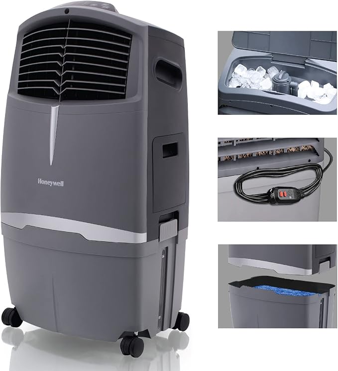 AirComfort 525 CFM Outdoor Portable Evaporative Swamp Cooler for BBQ Area, Patio, Garage, and Backyard, 115V, product image