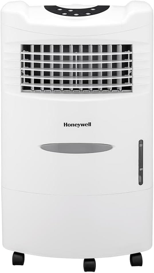 AirComfort 745 CFM* Indoor Portable Evaporative Cooler with Remote Control – CL201AEW White, product image