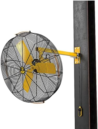 AirEye Fan, Swivel Mount (120V) (30", Black/Yellow), product image