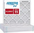 10x10x1 MERV 11 Air Filter, Pleated AC Furnace HVAC Filters (9.5x9.5x0.75), product image