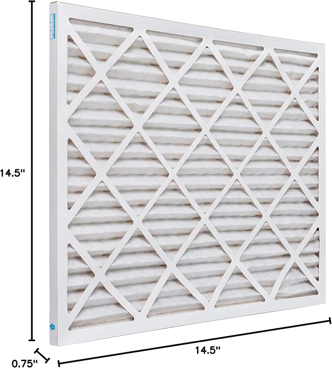 15x25x1 MERV 8 Air Filter, Pleated AC Furnace HVAC Filters (14.5x24.5x0.75), alternate product view 8