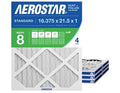 16.375x21.5x1 MERV 8 Air Filter, 4 Count, ACTUAL SIZE (16.50 x 21.50 x 0.75), HVAC, product image