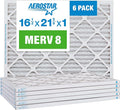 16.5x21.625x1 MERV 8 Air Filter, Pleated AC Furnace HVAC Filters (16.5x21.5x0.75), product image