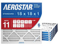 18x18x1 MERV 11 - 6 Count - Pleated HVAC, Furnace & Air Conditioner Filters - Removes Dust, product image
