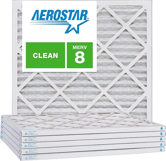 19.5x19.5x1 MERV 8 Air Filter, Pleated AC Furnace HVAC Filters (19.5x19.5x0.75), product image