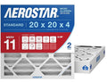 20x20x4 MERV 11 Pleated Air Filter, 2 Pack Set of HVAC Furnace Filters, Electrostatic MPR 1000-1200 & FPR