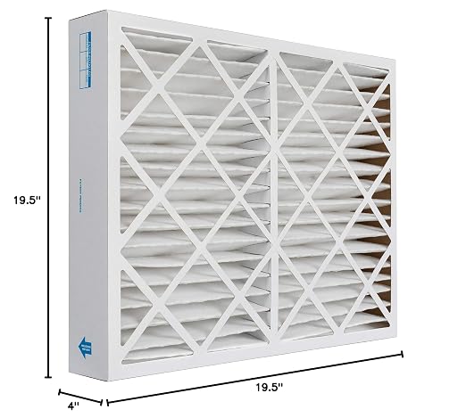 20x20x4 MERV 11 Pleated Air Filter, 2 Pack Set of HVAC Furnace Filters, Electrostatic MPR 1000-1200 & FPR