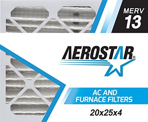20x25x4 MERV 13 Air Filter, 6 Count, ACTUAL SIZE (19.50 x 24.50 x 3.75) HVAC, Furnace Filter for