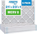 21.5x23.3125x1 MERV 8 Air Filter, Pleated AC Furnace HVAC Filters (21.5x23.3125x0.75), product image