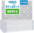 21.5x23.5x1 MERV 8 Air Filter, Pleated AC Furnace HVAC Filters (21.5x23.5x0.75), product image