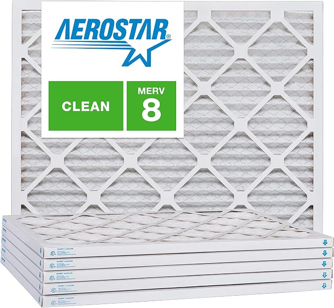 6x30x1 MERV 8 Air Filter, Pleated AC Furnace HVAC Filters (6x30x0.75), product image