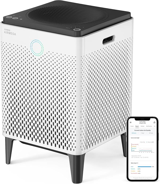 Airmega 400S App-Enabled Smart Air Purifier (Covers 1,560 sq. ft.), True HEPA Air Purifier with Smart Technology, Compatible