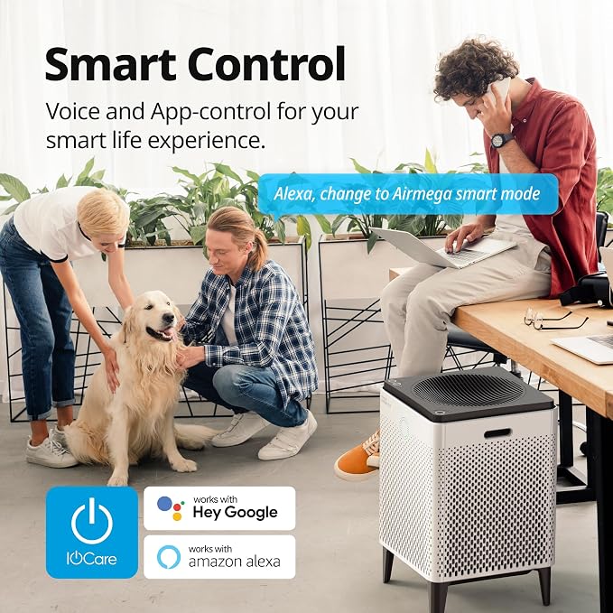 Airmega 400S App-Enabled Smart Air Purifier (Covers 1,560 sq. ft.), True HEPA Air Purifier with Smart Technology, Compatible