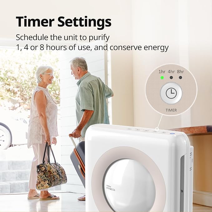 Airmega AP-1512HH(W) True HEPA Purifier with Air Quality Monitoring, Auto, Timer, Filter Indicator, and Eco Mode, alternate