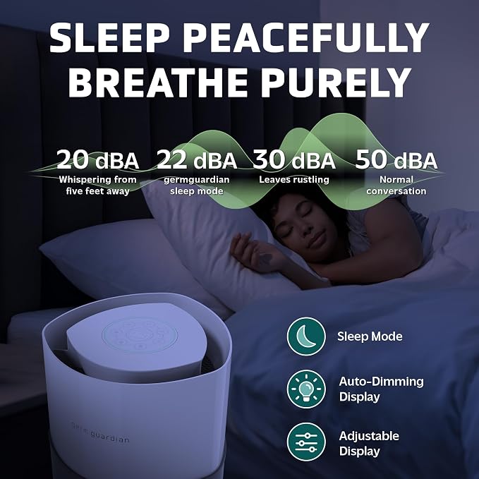 Airsafe+ XL Intelligent Air Purifier for Home, Wildfire Smoke, Pollen, Odors with HEPA Pure Filter, UV-C, alternate product