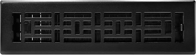 AJH212-BLK Oriental Floor Register, 2x12 Inches, Textured Black, alternate product view 2