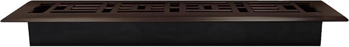 AJH212-RB Oriental Floor Register, 2x12 Inches, Rubbed Bronze Finish, alternate product view 3