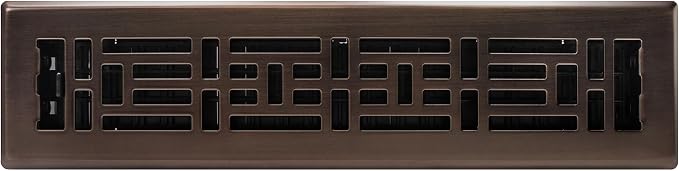 AJH214-RB Oriental Floor Register, 2x14 Inches, Rubbed Bronze Finish, alternate product view 6