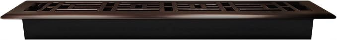 AJH214-RB Oriental Floor Register, 2x14 Inches, Rubbed Bronze Finish, alternate product view 7