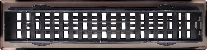 AJH214-RB Oriental Floor Register, 2x14 Inches, Rubbed Bronze Finish, alternate product view 9