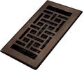 AJH408-RB Oriental Floor Register, 4x8 Inches, Rubbed Bronze Finish, product image