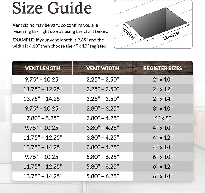 AJH408-RB Oriental Floor Register, 4x8 Inches, Rubbed Bronze Finish, alternate product view 3