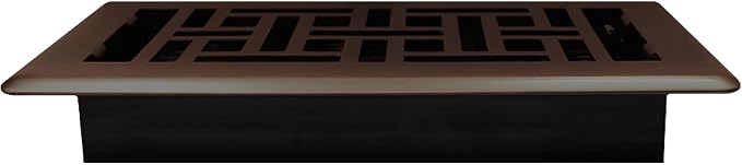 AJH408-RB Oriental Floor Register, 4x8 Inches, Rubbed Bronze Finish, alternate product view 6