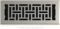 AJH412-NKL Oriental Floor Register, 4x12 Inches, Brushed Nickel, product image