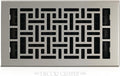 AJH612-NKL Oriental Floor Register, 6-Inch by 12-Inch, Nickel, product image