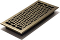 AJH614-A Oriental Floor Register, 6x14 Inches, Antique Brass Finish, product image