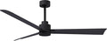 AK-BK-BK-56 Alessandra Wet Rated Downrod Mount 56" Ceiling Fan without Light, Remote Included, DC Motor, Matte Black, product